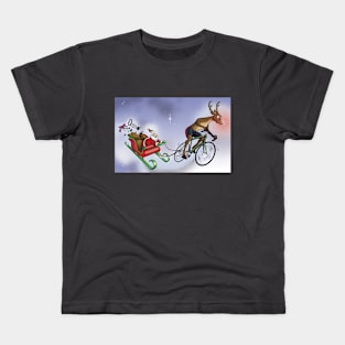 Rudolph's Midnight Ride Kids T-Shirt